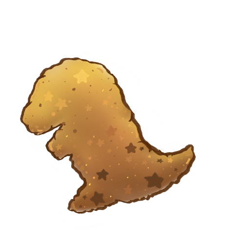 dino chicken nugget drawing